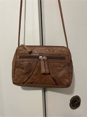 Stone & Co Ladies Brown Leather Crossbody Bag/Purse